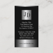 金属建築家の銀製の金属 名刺 (裏面)