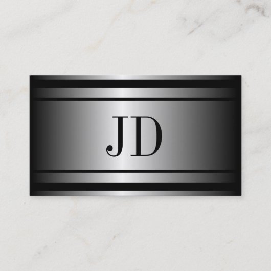 金属建築家の銀製の金属 名刺 (正面)