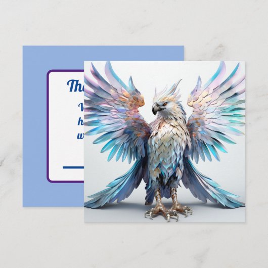 金属性の虹色ワシ (正面/裏面)