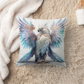 金属性の虹色ワシ クッション (ブランケット)