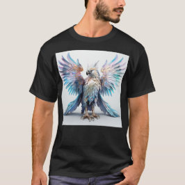 金属性の虹色ワシ Tシャツ