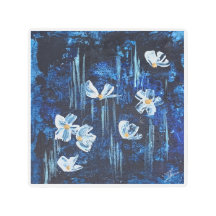 金属抽象芸術ウォールアート海の青の海。3日目