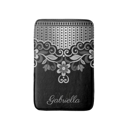 金属抽象芸術フローラ バスマット (正面縦)