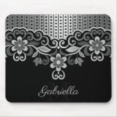 金属抽象芸術フローラ マウスパッド (正面)