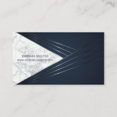 金属抽象芸術背景 | ホワイトマーブル 名刺 (裏面)