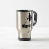 金属探知器、探鉱者、宝物ハンターのマグ トラベルマグ (正面右)