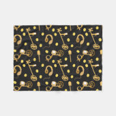 金属探知機パターン フリースブランケット (正面(横))