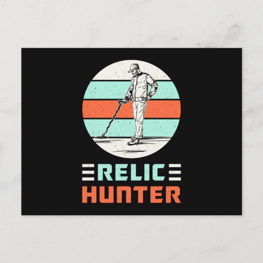 金属探知機レトロおもしろいギフトアイディア ポストカード (正面)