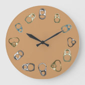 金属探知機引っ張りタブトレジャーハンターダイトフィッシュ ラージ壁時計 (正面)