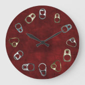 金属探知機引っ張りタブトレジャーハンターダイトフィッシュ ラージ壁時計 (正面)