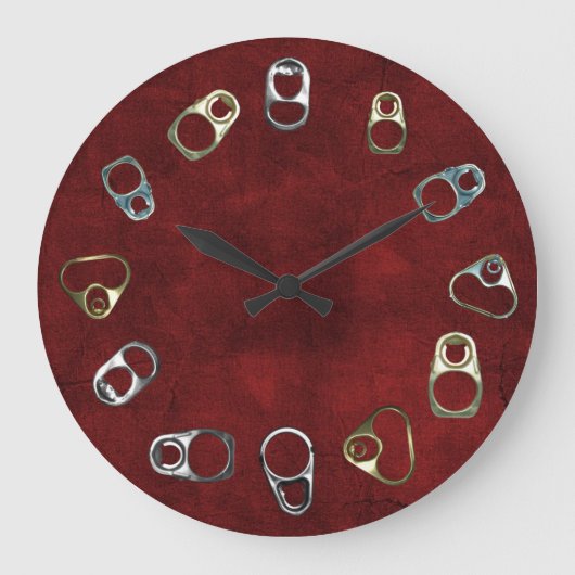 金属探知機引っ張りタブトレジャーハンターダイトフィッシュ ラージ壁時計 (正面)