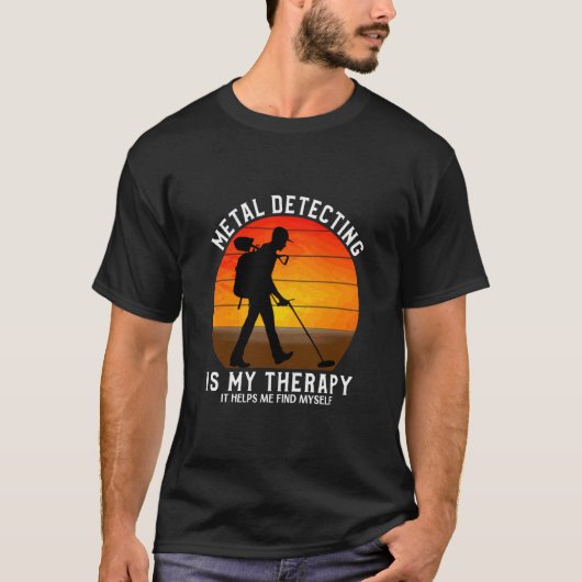 金属探知機 探知機 検出 面白い探知機 Tシャツ (正面)