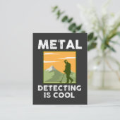 金属探知機 – 金属探知機カッコいい ポストカード (スタンド正面)