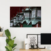 金属日本の提灯 ポスター (ホームオフィス)