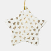 金属星 – 金ゴールドセラミックオーナメント セラミックオーナメント (正面)