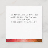 金属曼荼羅の記号のホリスティック スクエア名刺 (裏面)