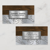 金属木目 | 工業用工具刻印 名刺 (正面/裏面)