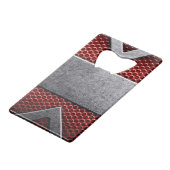 金属板のパターン クレジットカード栓抜き (正面アングル)