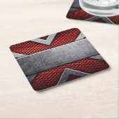金属板のパターン スクエアペーパーコースター (アングル)