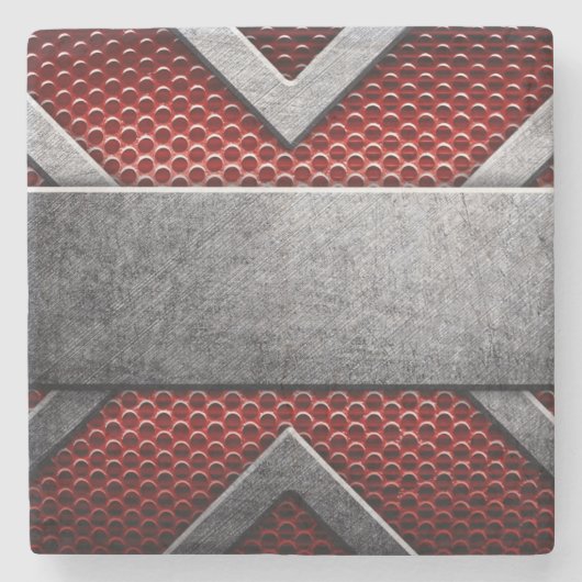 金属板のパターン ストーンコースター (正面)