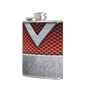 金属板のパターン フラスク (左)