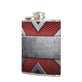 金属板のパターン フラスク (左)