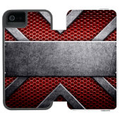 金属板のパターン INCIPIO iPhoneウォレットケース (フォリオ Open)