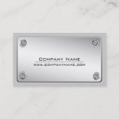 金属板の建設業カード 名刺 (裏面)