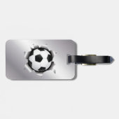金属板を通したサッカー ラゲッジタグ (裏面横)