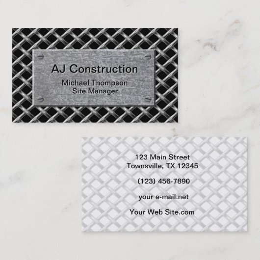 金属板専門の建築 名刺 (正面/裏面)