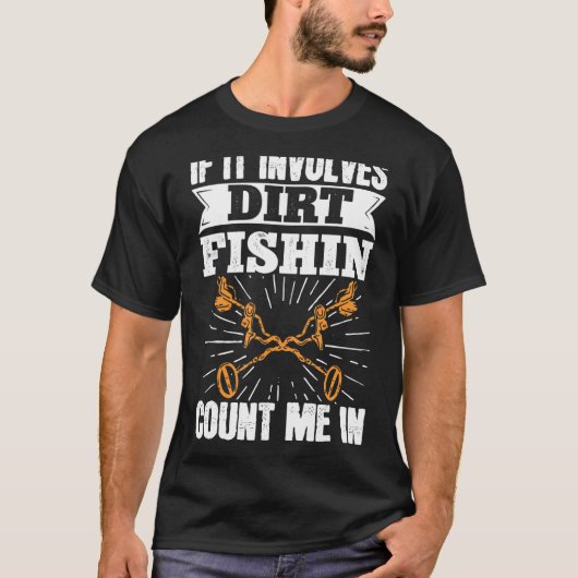 金属検出もしIの汚れ釣り Tシャツ (正面)