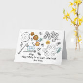 金属検出ハッピーバースデー遺物名前をカスタムする カード (黄色い花)