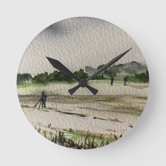 金属検出フィールド ラウンド壁時計 (正面)