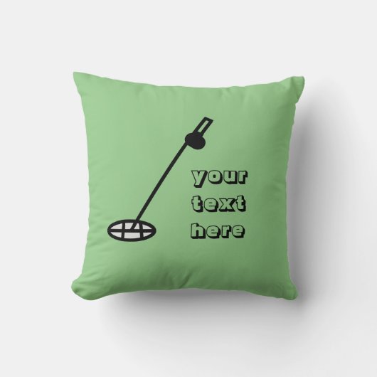 金属検出ミニマルセージ緑 クッション (正面)