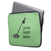金属検出ミニマルセージ緑 ラップトップスリーブ (正面左)