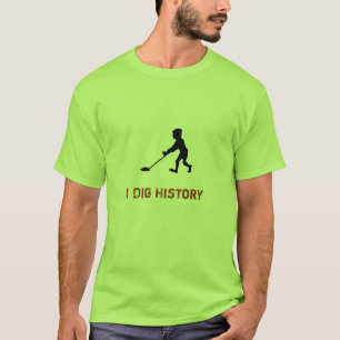 金属検出器の掘削履歴シルエット Tシャツ