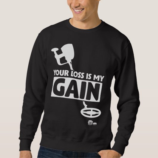 金属検出器ビーチコイン宝狩り スウェットシャツ (正面)