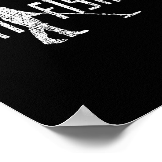 金属検出装置検出魚釣り ポスター (角)