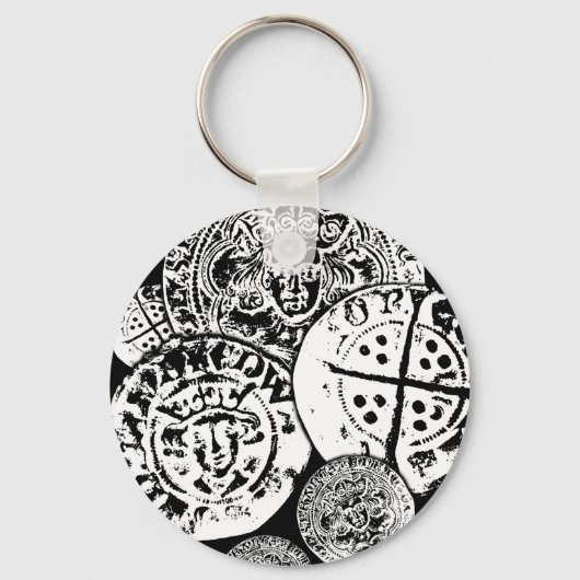 金属検出贈り物、打ち出しコイン キーホルダー (正面)