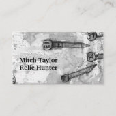 金属検出遺物スクエア鉄道の日付爪、 ネイル 名刺 (正面)