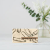 金属検出遺物ハンターの銃弾ケーシングアート 名刺 (スタンド正面)