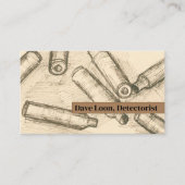 金属検出遺物ハンターの銃弾ケーシングアート 名刺 (正面)