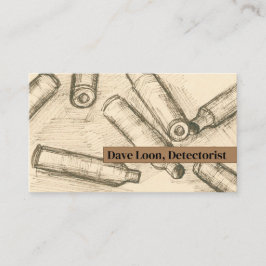 金属検出遺物ハンターの銃弾ケーシングアート 名刺