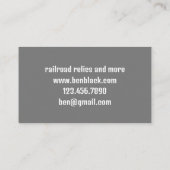 金属検出遺物鉄道ロック日付爪、 ネイル 名刺 (裏面)