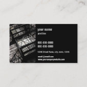 金属構造物のサービスと設置事業 名刺 (裏面)