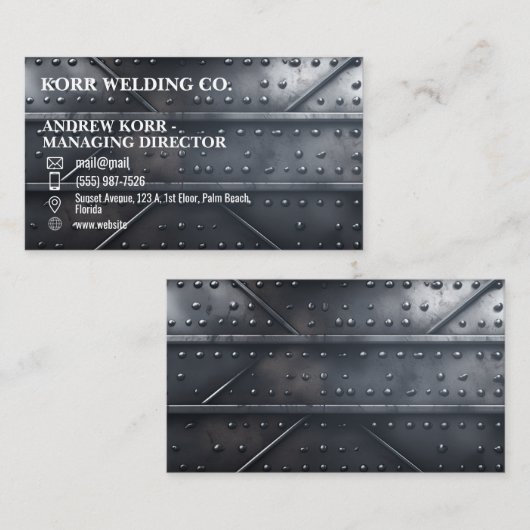 金属様溶接 名刺 (正面/裏面)