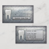 金属歯科医の歯科医院の名刺 名刺 (正面/裏面)