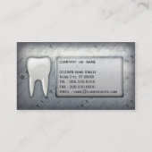 金属歯科医の歯科医院の名刺 名刺 (裏面)