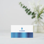 金属水滴プロフェッショナル配管業 名刺 (スタンド正面)