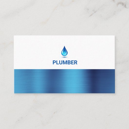 金属水滴プロフェッショナル配管業 名刺 (正面)
